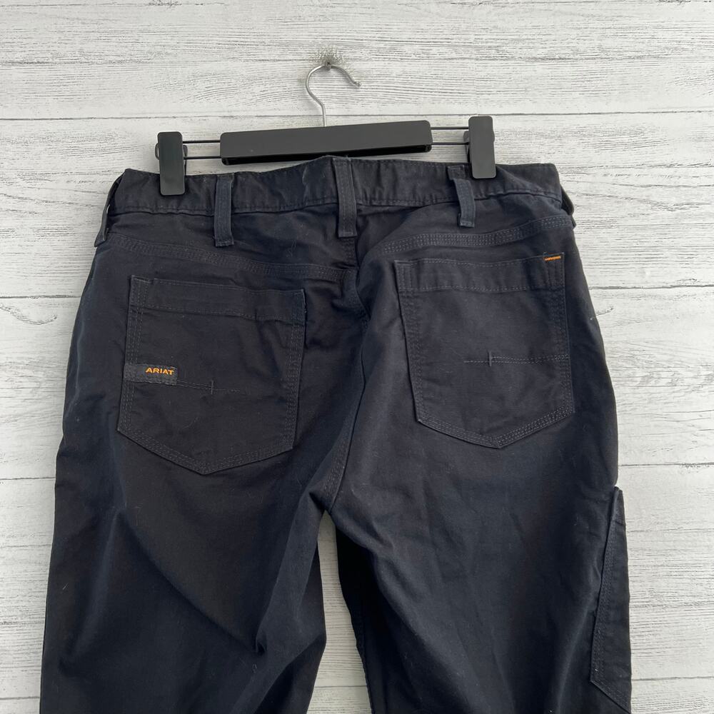 Ariat Black Rebar M7 Slim Straight Leg Pants Size 34/30 Workwear Utility - Picture 8 of 8